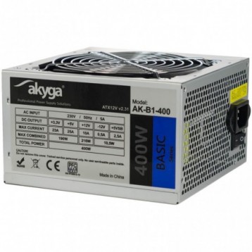 Zasilacz ATX 400W Akyga Basic AK-B1-400 Fan12cm P4 3xSATA Zasilacz ATX 400W Akyga Basic AK-B1-400 Fan12cm P4 3xSATA