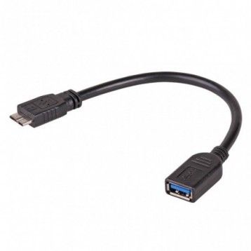 Kabel USB 3.0 Akyga AK-AD-30 USB A(F) - micro USB B(M) 0,15m OTG czarny Kabel USB 3.0 Akyga AK-AD-30 USB A(F) - micro USB B(M) 0,15m OTG czarny