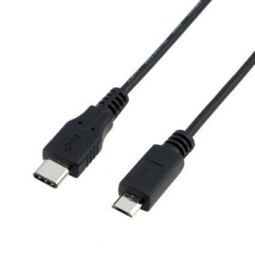 Kabel USB 2.0 Akyga AK-USB-16 micro USB B(M) - USB C(M) 1.0m czarny Kabel USB 2.0 Akyga AK-USB-16 micro USB B(M) - USB C(M) 1.0m czarny