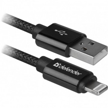 Kabel USB Defender USB-LIGHTNING 1m 2,1A czarny Kabel USB Defender USB-LIGHTNING 1m 2,1A czarny