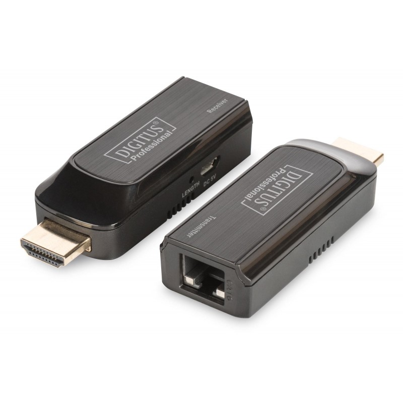 Przedłużacz Mini (Extender) DIGITUS HDMI 50m po skrętce Cat.6 1080p 60Hz FHD HDCP 1.2 audio (zestaw)