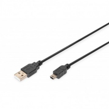 Kabel połączeniowy DIGITUS AK-300130-030-S USB2.0 Canon USB A/miniUSB B 3m Kabel połączeniowy DIGITUS AK-300130-030-S USB2.0 Canon USB A/miniUSB B 3m