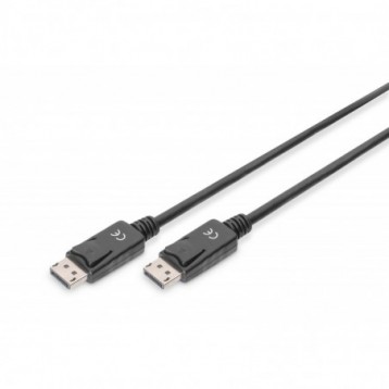 Kabel DisplayPort DIGITUS z zatrzaskami 1080p 60Hz FHD Typ DP/DP M/M czarny 10m Kabel DisplayPort DIGITUS z zatrzaskami 1080p 60Hz FHD Typ DP/DP M/M czarny 10m
