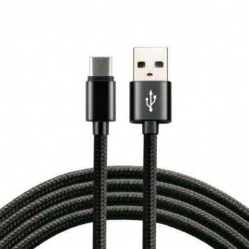 Kabel USB - USB-C everActive CBB-2CB 2m z obsługą szybkiego ładowania do 3A czarny Kabel USB - USB-C everActive CBB-2CB 2m z obsługą szybkiego ładowania do 3A czarny