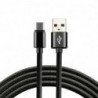 Kabel USB - USB-C everActive CBB-2CB 2m z obsługą szybkiego ładowania do 3A czarny