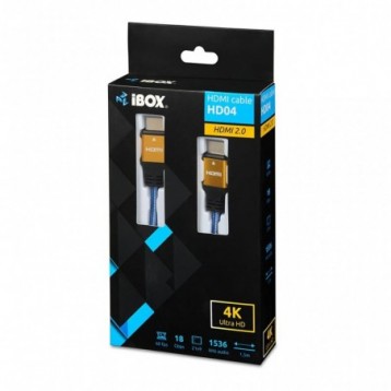 Kabel HDMI iBOX HD04 HDMI 2.0 4K/UltraHD 1.5m Kabel HDMI iBOX HD04 HDMI 2.0 4K/UltraHD 1.5m