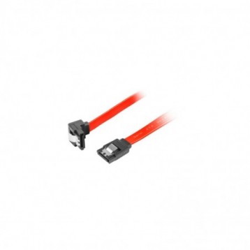 Kabel SATA Lanberg DATA II (3Gb/s) F/F 1m kątowy metalowe zatrzaski czerwony Kabel SATA Lanberg DATA II (3Gb/s) F/F 1m kątowy metalowe zatrzaski czerwony