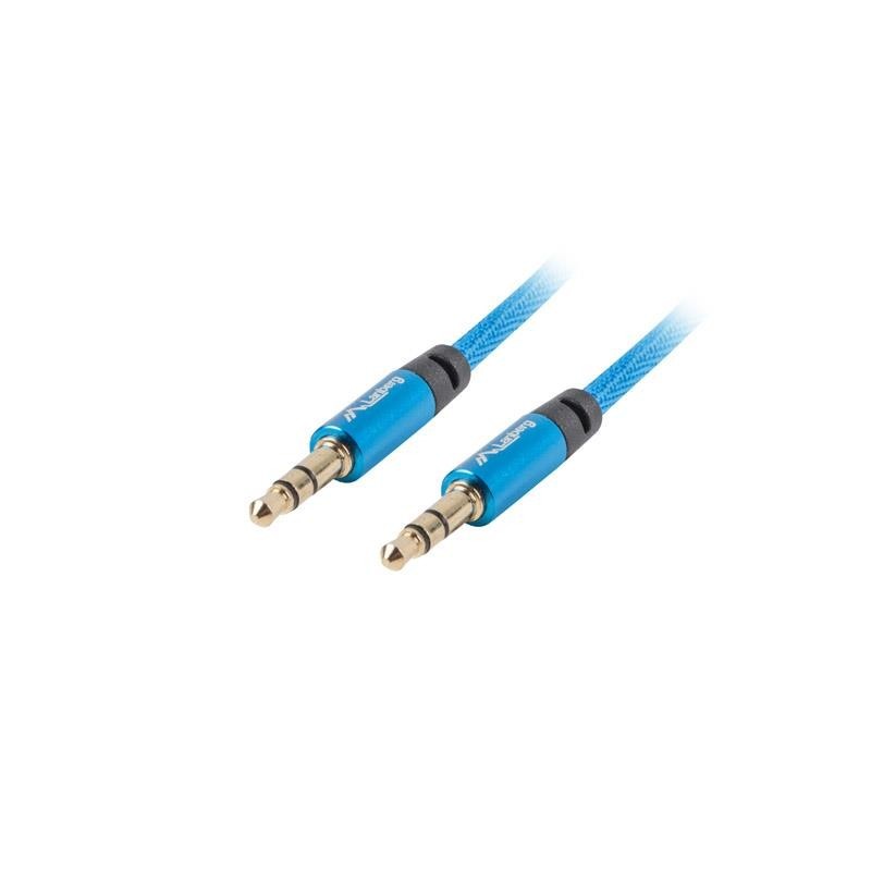 Kabel audio Lanberg Premium stereo minijack - minijack M/M 3m niebieski