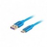 Kabel USB 2.0 Lanberg Premium Type-C(M) - A(M) 0,5m niebieski 5A