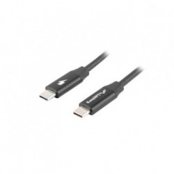 Kabel USB 2.0 Lanberg Type-C M/M 1,8m czarny premium QC 4.0 PD