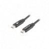 Kabel USB 2.0 Lanberg Type-C M/M 1,8m czarny premium QC 4.0 PD