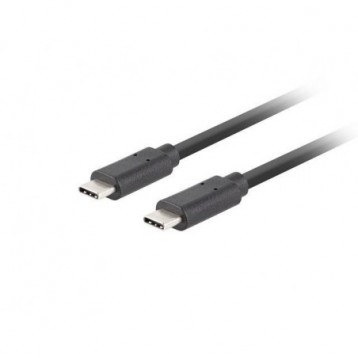 Kabel USB Lanberg USB-C(M) - USB-C(M) 3.1 Gen 2 10Gb/s PD100W 1m czarny Kabel USB Lanberg USB-C(M) - USB-C(M) 3.1 Gen 2 10Gb/s PD100W 1m czarny
