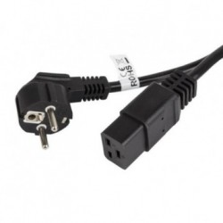 Kabel zasilający Lanberg CEE 7/7 -> IEC 320 C19 (serwerowy) 16A 1,8m VDE czarny