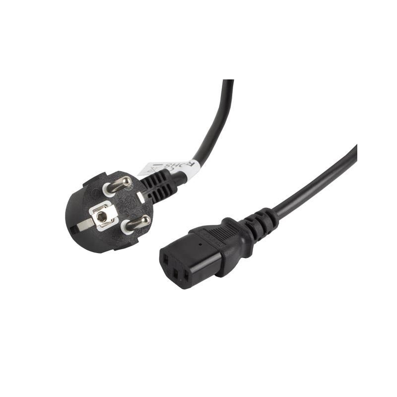 Kabel zasilający Lanberg CEE 7/7 -> IEC 320 C13 3m VDE czarny