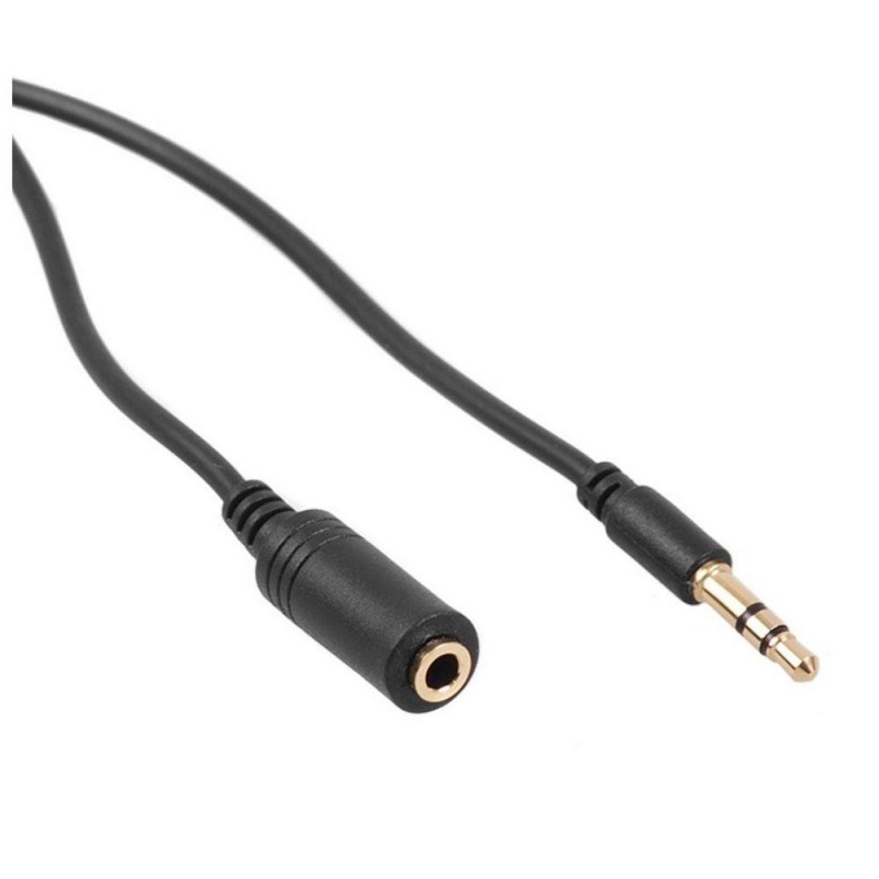 Kabel audio Maclean MCTV-823 miniJack 3,5mm (M) - miniJack 3,5mm (F), 15m, metalowy wtyk, czarny