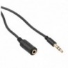 Kabel audio Maclean MCTV-823 miniJack 3,5mm (M) - miniJack 3,5mm (F), 15m, metalowy wtyk, czarny