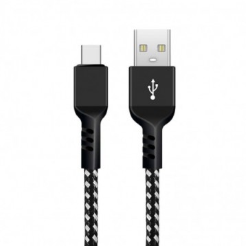 Kabel USB 2.0 Maclean MCE482 USB A - USB C M/M Fast Charge 5V/2,4A czarno-biały 2m Kabel USB 2.0 Maclean MCE482 USB A - USB C M/M Fast Charge 5V/2,4A czarno-biały 2m