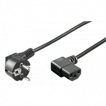 Kabel zasilający kątowy Manhattan C13/IEC320 Schuko 2m czarny Kabel zasilający kątowy Manhattan C13/IEC320 Schuko 2m czarny