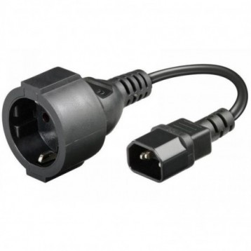Kabel zasilający / adapter Manhattan C14/Schuko F 0,23m czarny Kabel zasilający / adapter Manhattan C14/Schuko F 0,23m czarny
