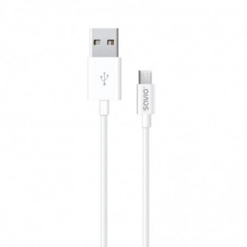 Kabel USB 2.0 Savio CL-124 USB A (M) - micro USB B (M) 2,1A, 2m, biały Kabel USB 2.0 Savio CL-124 USB A (M) - micro USB B (M) 2,1A, 2m, biały
