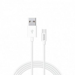 Kabel USB 2.0 Savio CL-126 USB A (M) - USB typ C (M) 5A, 1m, biały