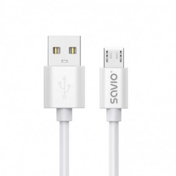 Kabel USB 2.0 SAVIO CL-167 USB A - micro USB, 3m, biały Kabel USB 2.0 SAVIO CL-167 USB A - micro USB, 3m, biały