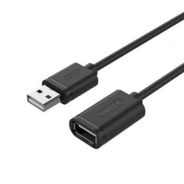 Przedłużacz USB 2.0 Unitek Y-C447GBK AM-AF 0,5m Przedłużacz USB 2.0 Unitek Y-C447GBK AM-AF 0,5m