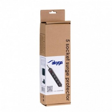 Listwa zasilająca przeciwprzepięciowa Akyga AK-SP-05U 5 gniazd, 2 x USB 5V,wyłącznik, 1.5m Listwa zasilająca przeciwprzepięciowa Akyga AK-SP-05U 5 gniazd, 2 x USB 5V,wyłącznik, 1.5m