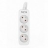 Przedłużacz KERG M02383 3-gniazdowy 1,5m 3×1,0mm2 H05VV-F 10A/250V biały