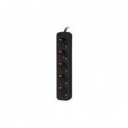 Listwa przedłużacz Lanberg 3m czarna 5x 230V Schuko, kabel wykonany z pełnej miedzi