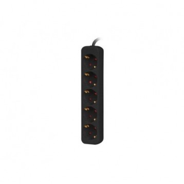 Listwa przedłużacz Lanberg 3m czarna 5x 230V Schuko, kabel wykonany z pełnej miedzi Listwa przedłużacz Lanberg 3m czarna 5x 230V Schuko, kabel wykonany z pełnej miedzi