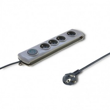 Listwa zasilająca antyprzepięciowa Qoltec Quick Switch | 4 gniazda | 2,5m | szara Listwa zasilająca antyprzepięciowa Qoltec Quick Switch | 4 gniazda | 2,5m | szara