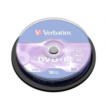 DVD+R Verbatim 16x 4.7GB (Cake 10) MATT SILVER DVD+R Verbatim 16x 4.7GB (Cake 10) MATT SILVER