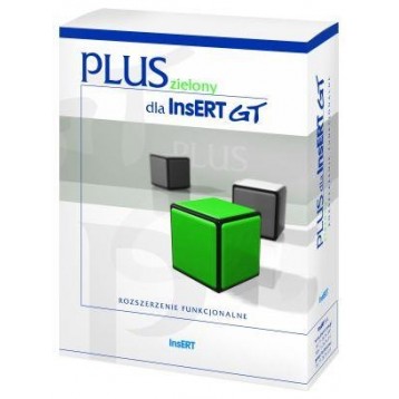 Oprogramowanie InsERT - zielony PLUS dla InsERT GT Oprogramowanie InsERT - zielony PLUS dla InsERT GT