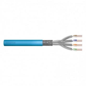 Kabel teleinformatyczny instalacyjny DIGITUS kat.6A, S/FTP, Eca, drut, AWG 23/1, LSOH, 100m, niebieski, ofoliowany Kabel teleinformatyczny instalacyjny DIGITUS kat.6A, S/FTP, Eca, drut, AWG 23/1, LSOH, 100m, niebieski, ofoliowany