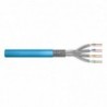 Kabel teleinformatyczny instalacyjny DIGITUS kat.6A, S/FTP, Eca, drut, AWG 23/1, LSOH, 100m, niebieski, ofoliowany