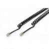 Kabel połączeniowy DIGITUS spiralny do słuchawek telefonicznych RJ10/RJ10 M/M czarny 2m