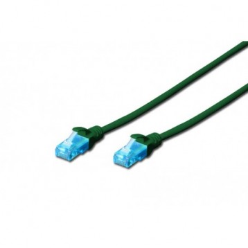 Patchcord DIGITUS UTP kat. 5e 10m PVC zielony Patchcord DIGITUS UTP kat. 5e 10m PVC zielony