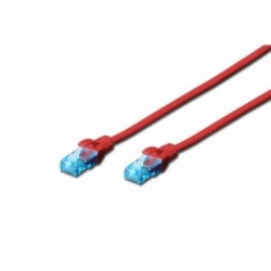 Patchcord DIGITUS UTP kat. 5e 5m PVC czerwony