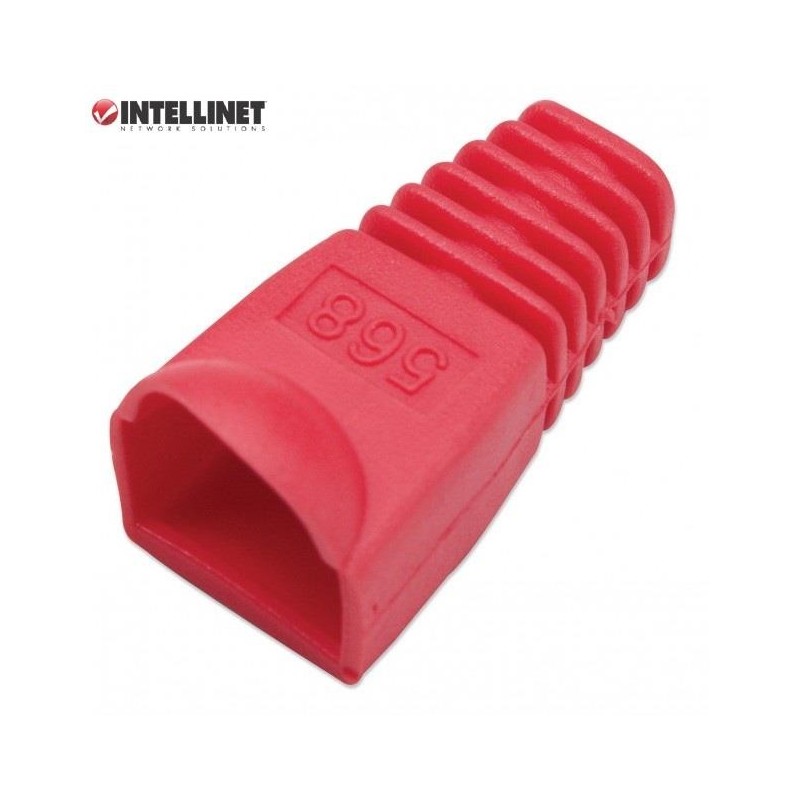 Osłonka Intellinet na RJ45, 10szt., czerwona