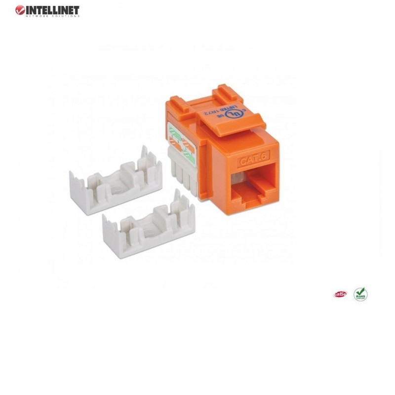 Moduł Keystone Intellinet RJ45 UTP Cat.6, pomarańczowy