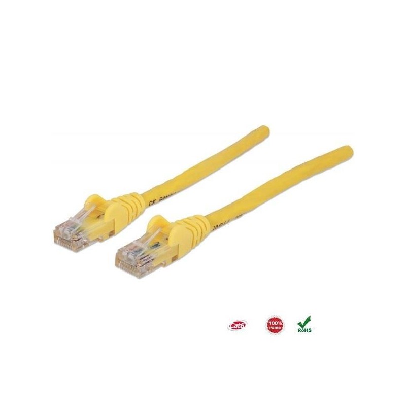 PatchCord 100% miedź Intellinet Cat.6 UTP, 3m, żółty