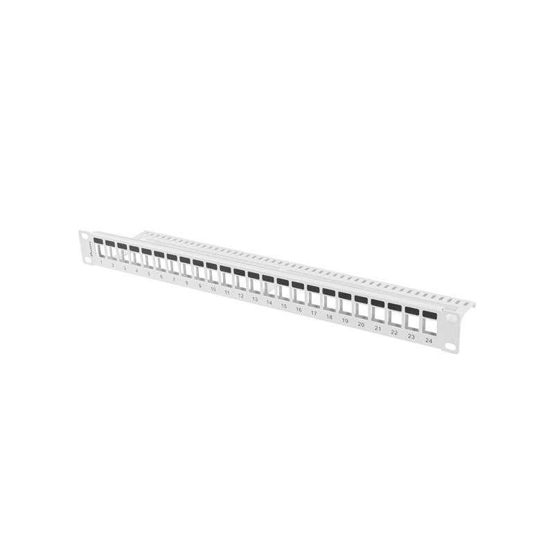 Patch panel pusty Lanberg PPKS-1024-S 24 port 1U 19" do modułów keystone szary