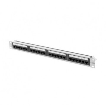Patch panel Lanberg 24 port 1U kat.6A szary Patch panel Lanberg 24 port 1U kat.6A szary