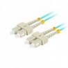 Patchcord światłowodowy Lanberg MM SC/UPC-SC/UPC DUPLEX 3.0mm OM3 50/125 LSZH 2m aqua