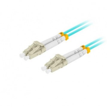 Patchcord światłowodowy Lanberg MM LC/UPC-LC/UPC DUPLEX 3.0mm OM3 50/125 LSZH 1m aqua Patchcord światłowodowy Lanberg MM LC/UPC-LC/UPC DUPLEX 3.0mm OM3 50/125 LSZH 1m aqua