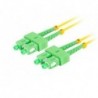 Patchcord światłowodowy Lanberg SM SC/APC-SC/APC DUPLEX 3.0mm LSZH G657A1 1m żółty