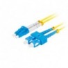 Patchcord światłowodowy Lanberg SM SC/UPC-LC/UPC DUPLEX 3.0mm LSZH G657A1 1m żółty