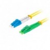 Patchcord światłowodowy Lanberg SM LC/APC-LC/UPC DUPLEX 3.0mm LSZH G657A1 2m żółty