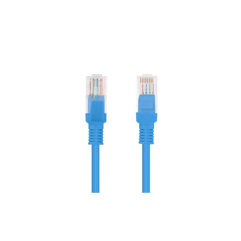 Patchcord Lanberg UTP kat.5e 1m niebieski